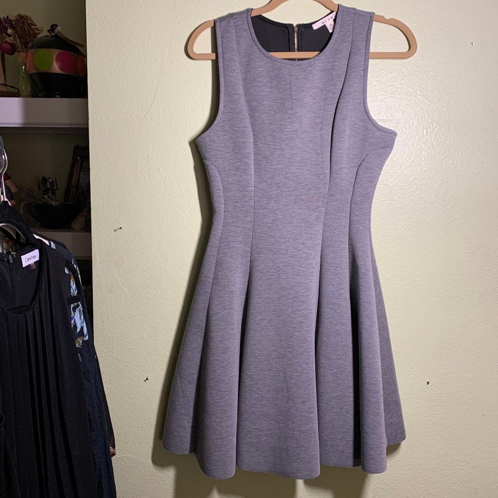 Grey Fit and Flare Dress